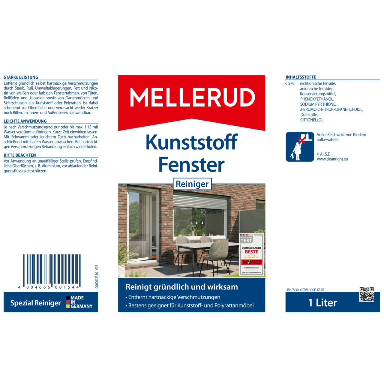 Kunststoff Fenster Reiniger 1,0 l