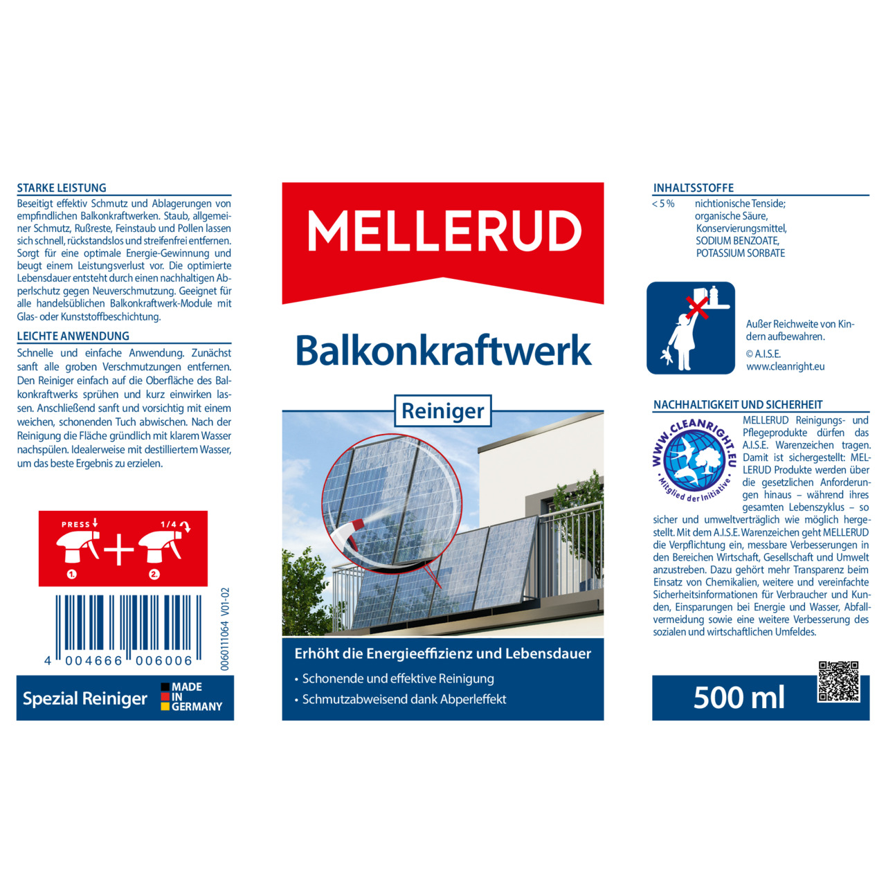 Balkonkraftwerk Reiniger 0,5 l