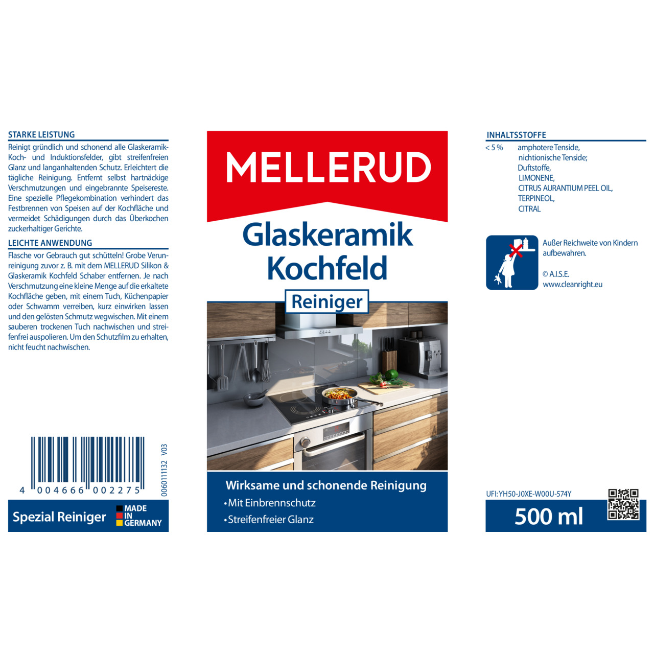 Glaskeramik Kochfeld Reiniger 0,5 l