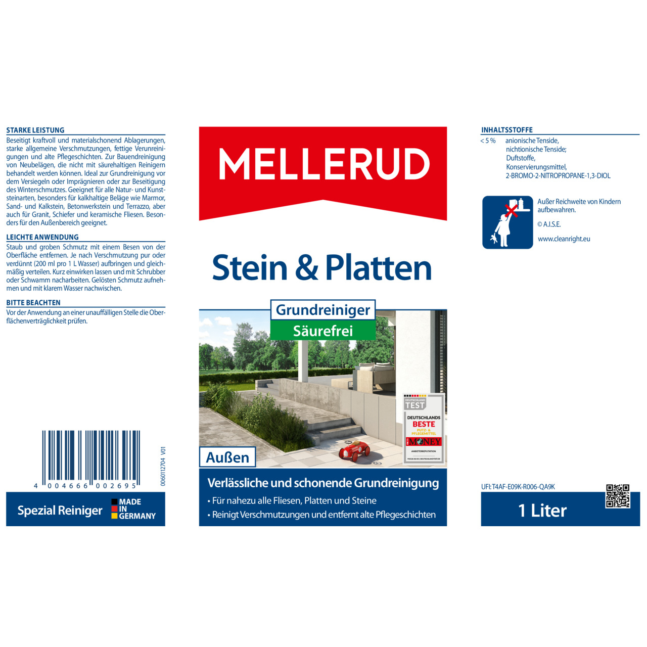 Stein & Platten Grundreiniger Säurefrei 1,0 l