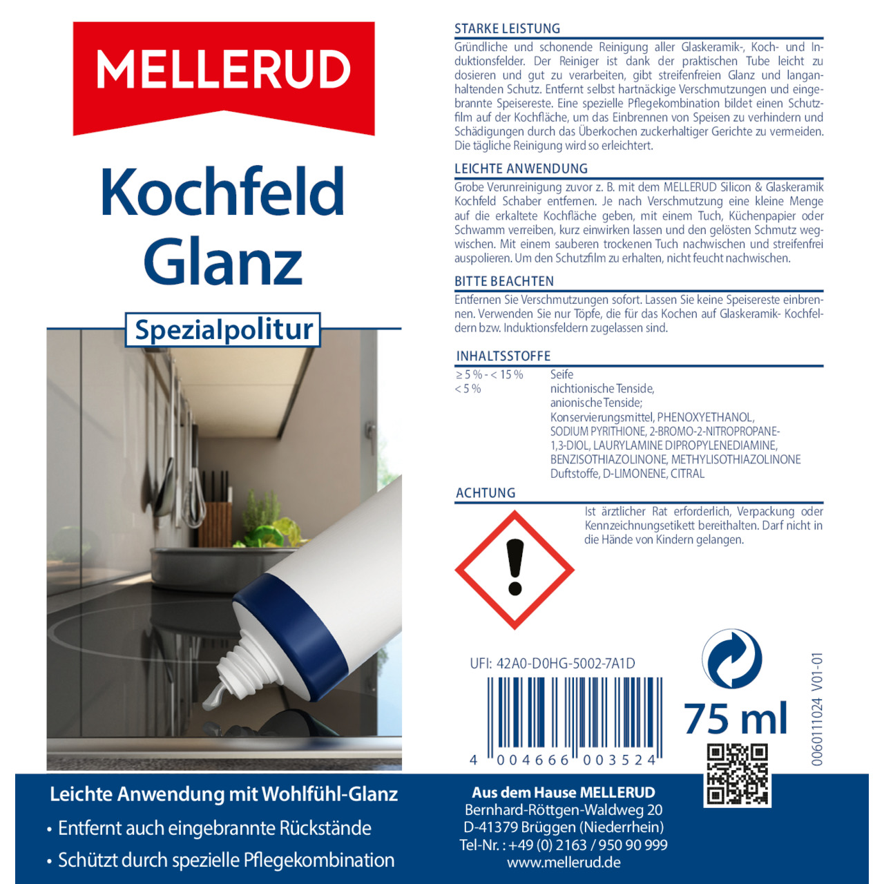 Kochfeld Glanz Spezialpolitur 75 ml
