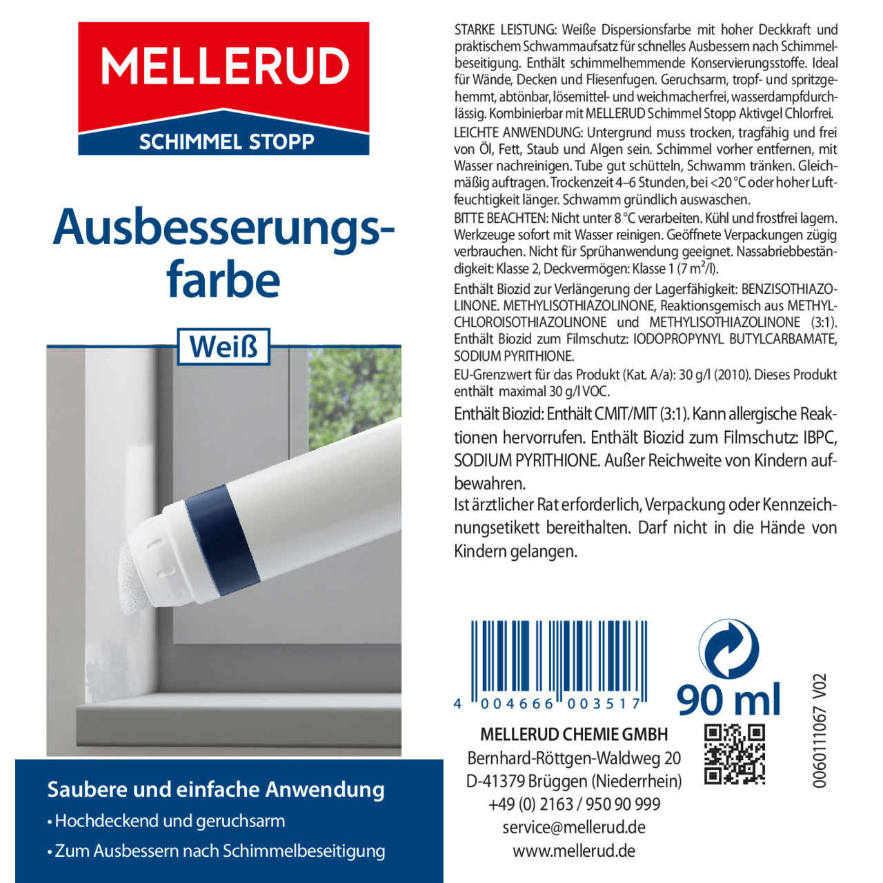 Ausbesserungsfarbe Weiß 90 ml