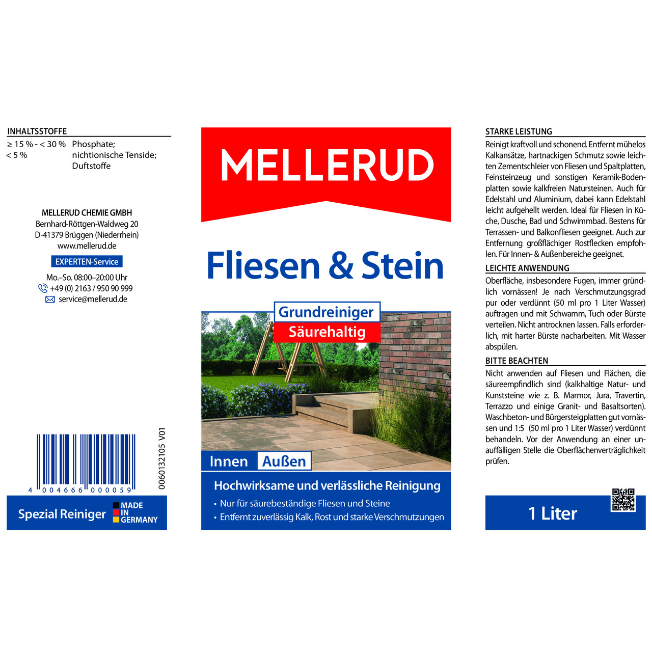 Fliesen & Stein Grundreiniger Säurehaltig 1,0 l