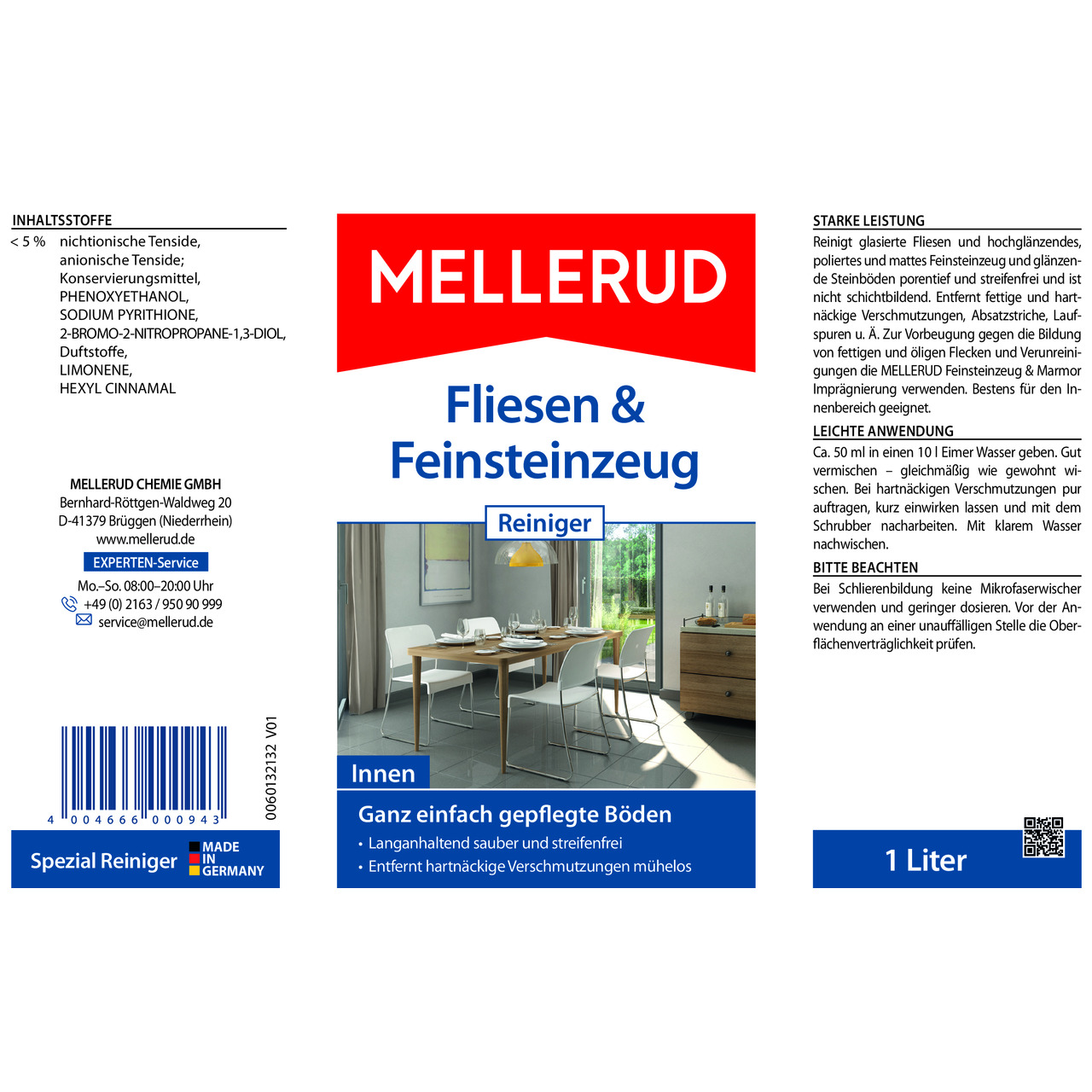 Fliesen & Feinsteinzeug Reiniger 1,0 l