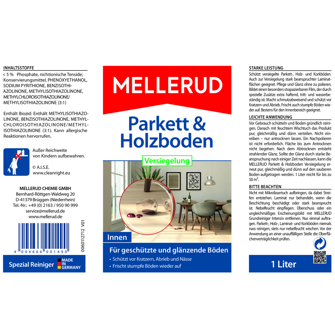 Parkett & Holzboden Versiegelung 1,0 l