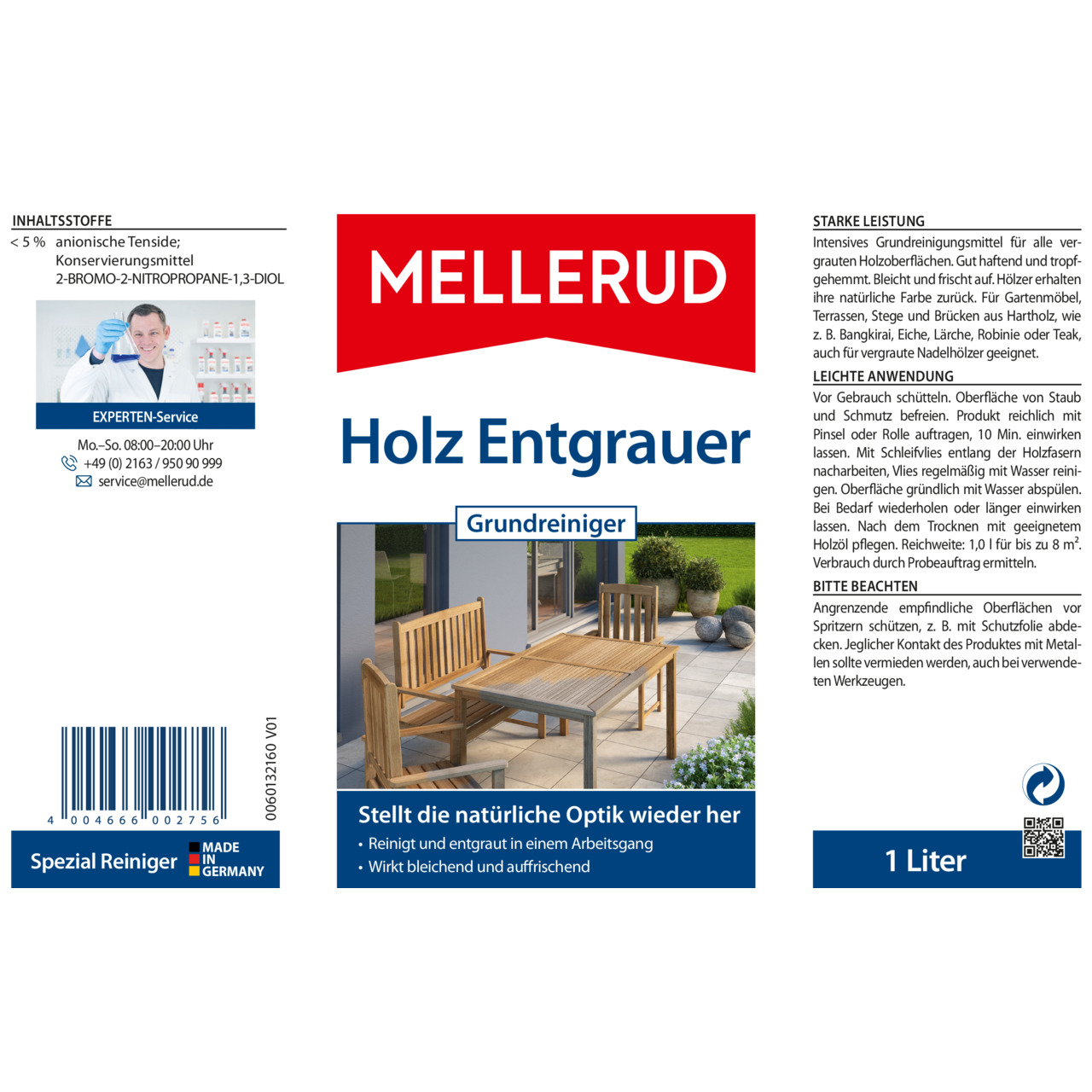 Holz Entgrauer Grundreiniger 1,0 l