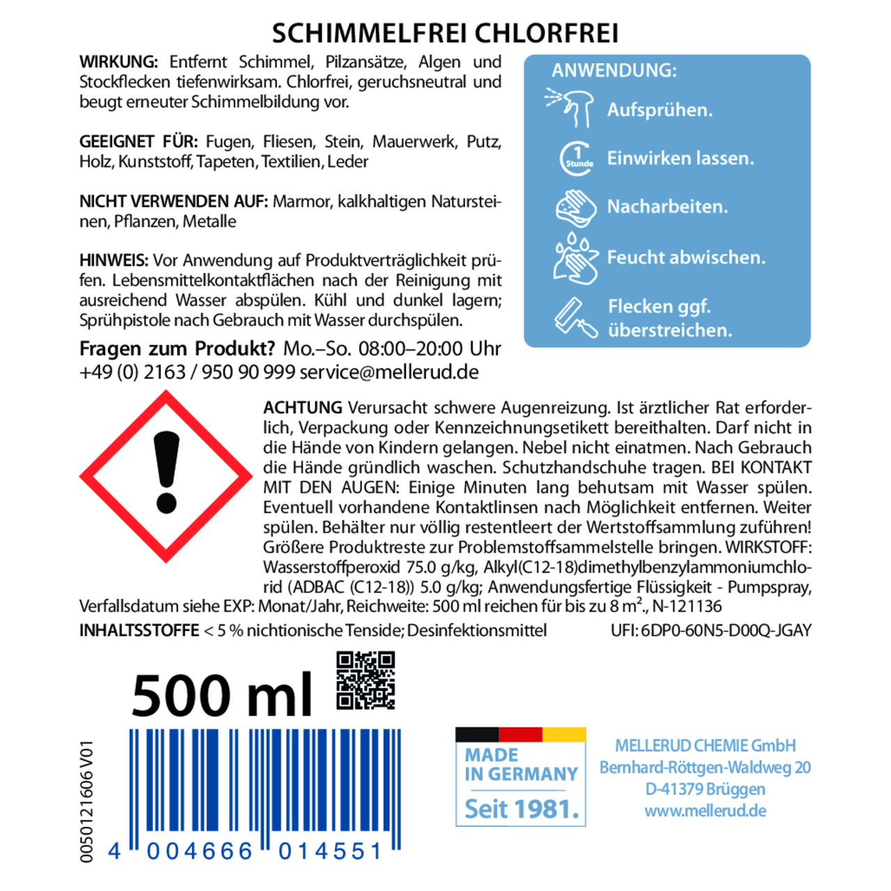 SCHIMMELFREI CHLORFREI 0,5 l