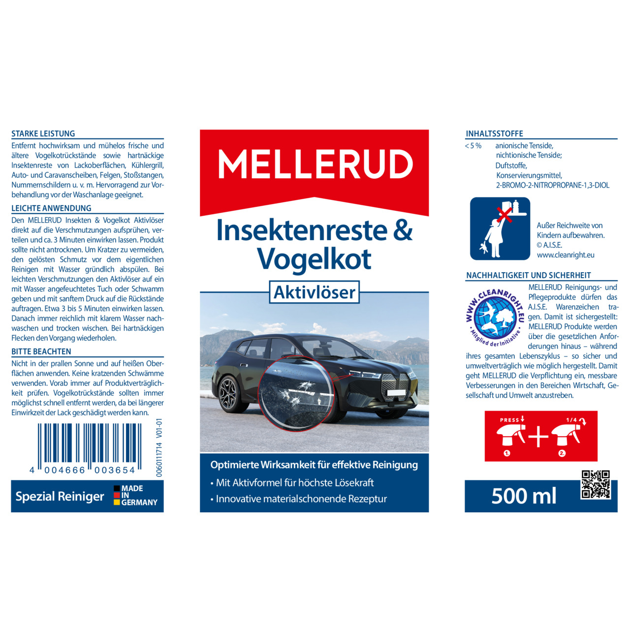 Insektenreste & Vogelkot Aktivlöser 0,5 l