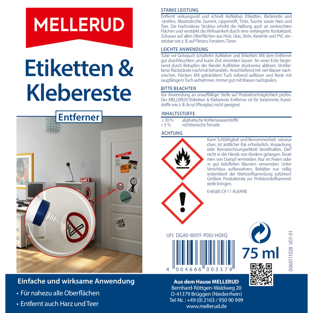 Aufkleber & Klebereste Entferner 0,25 L - Der Online Store