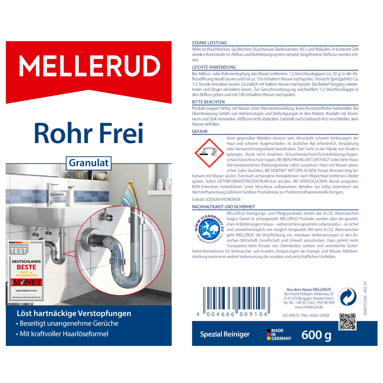 Rohr Frei Granulat 0,6 kg