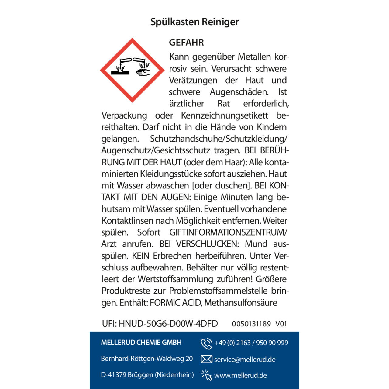 Spülkasten Reiniger 0,5 l