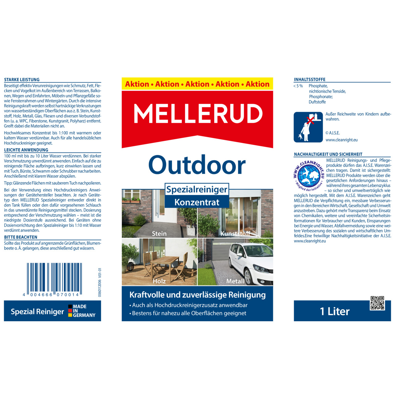 Outdoor Spezialreiniger Konzentrat 1,0 l