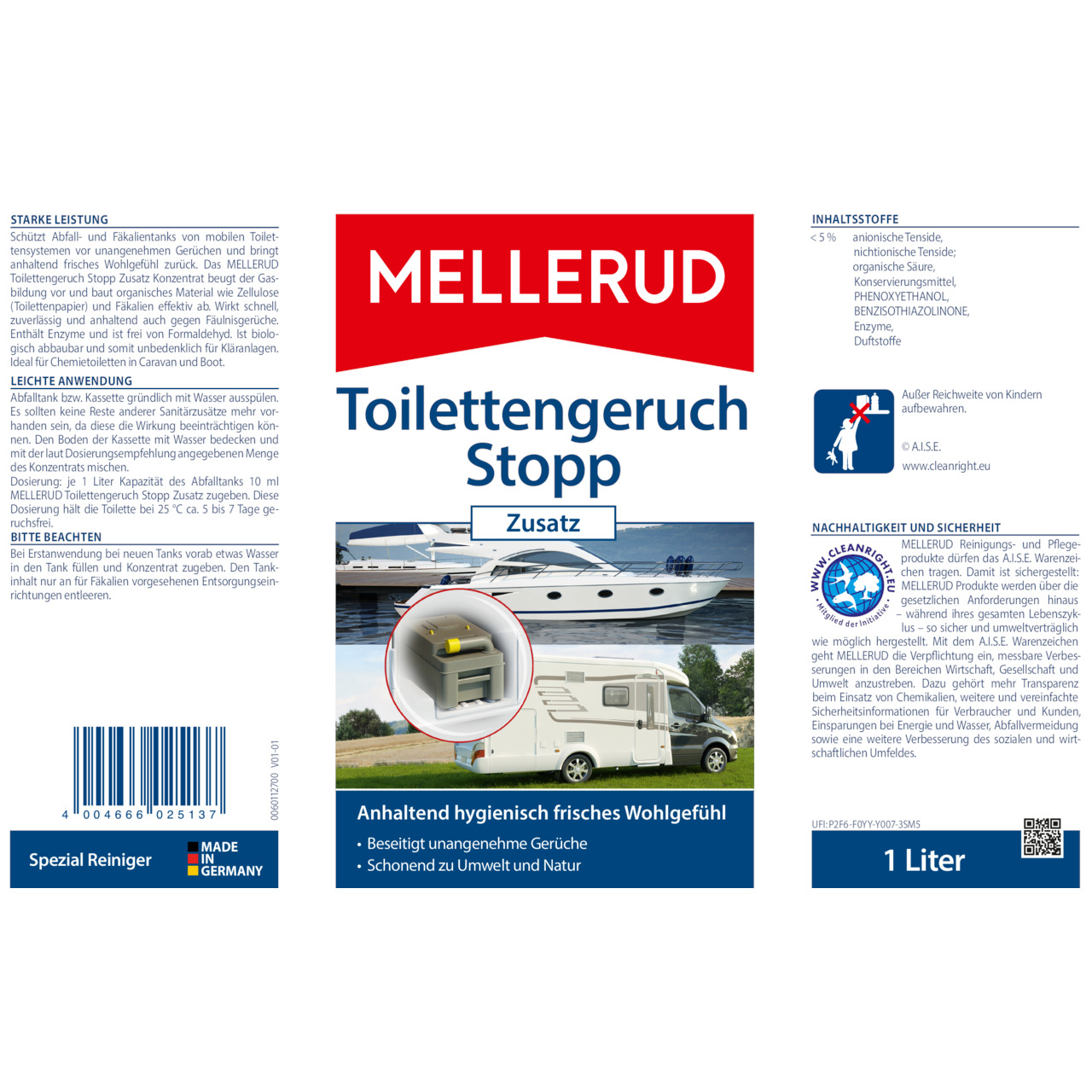 Toilettengeruch Stopp Zusatz 1,0 l