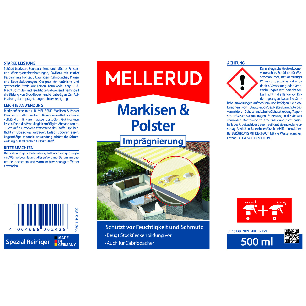 Markisen & Polster Imprägnierung 0,5 l