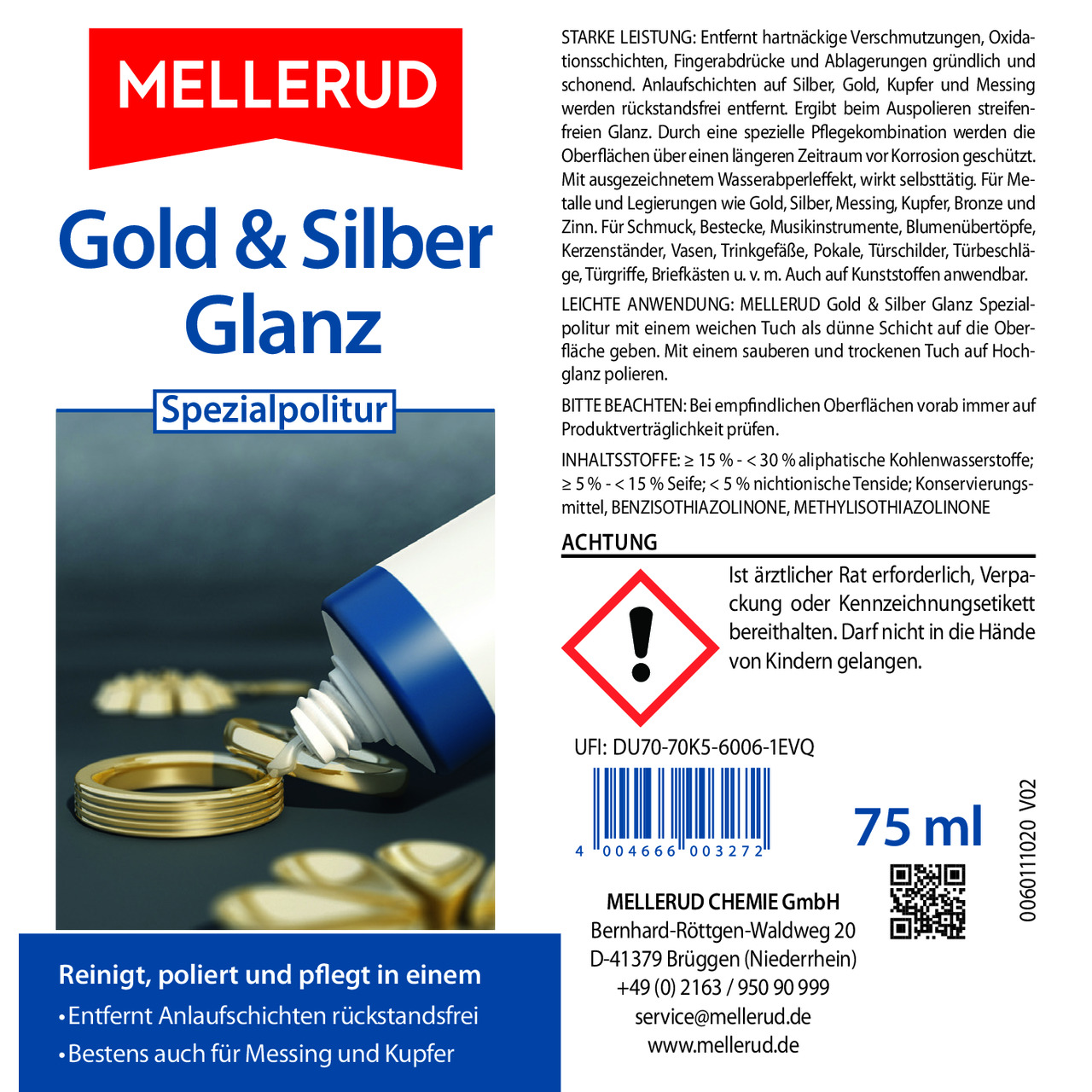 Gold & Silber Glanz Spezialpolitur 75 ml