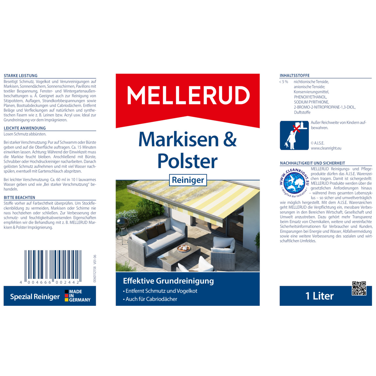 Markisen & Polster Reiniger 1,0 l