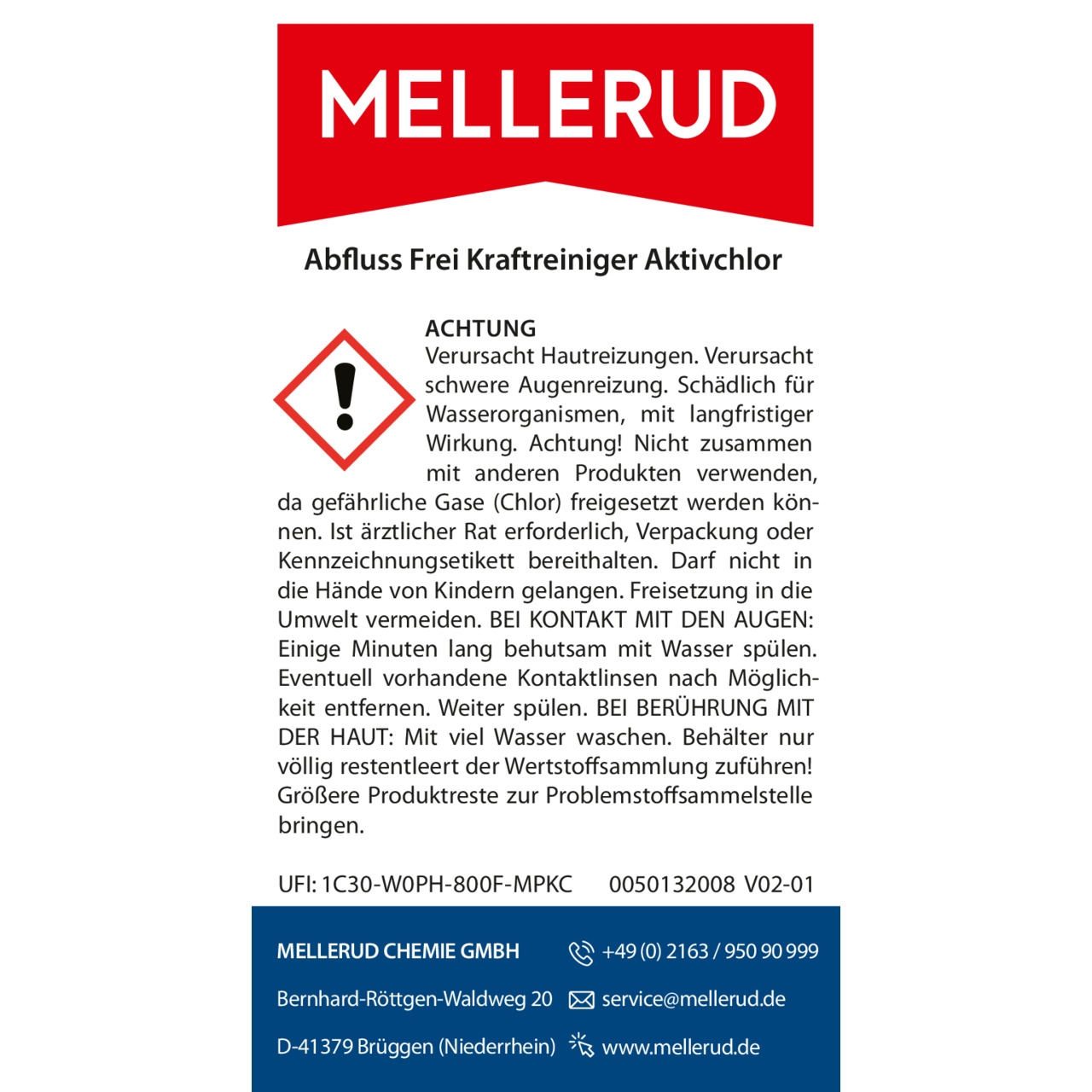 Abfluss Frei Kraftreiniger Aktivchlor 1,0 l